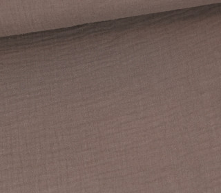 Musselin Bambino - Muslin - Double Gauze - Uni - Graubraun