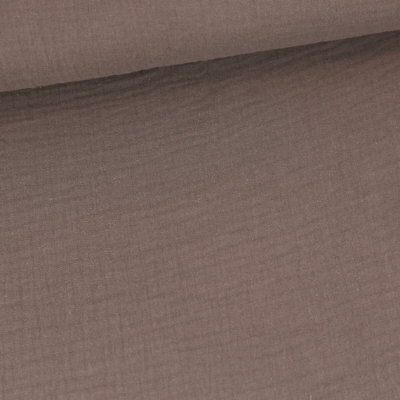 Musselin Bambino - Muslin - Double Gauze - Uni - Graubraun