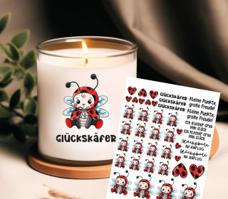 Rub-On Sticker - Marienkäferchen - Tante Henni Rubon - vielfältig nutzbar