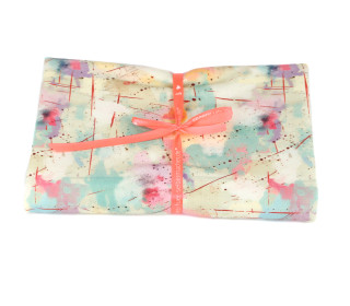 0,65m Zuschnitt - Sommersweat - Colorful Grunge - Mix - Creme - Bio Qualität - abby and me