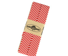 3 Meter Schrägband - Schrägstreifen - 2,0cm x 3m - Zugeschnitten - oaki doki - Weiß/Dunkelrot