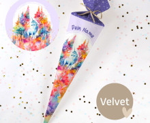 DIY-Nähset Schultüte - Magischer Wald - Velvet - zum selber Nähen