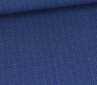 Bio-Elastic Minijacquard Jersey - 3D - Mini Bow Knit - Beetles & Bugs - Hamburger Liebe - Schwarzblau/Royalblau