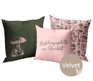 Kissenstoff - DIY - Kissen-Set - Lieblingsplatz im Herbst - Velvet - abby and amy