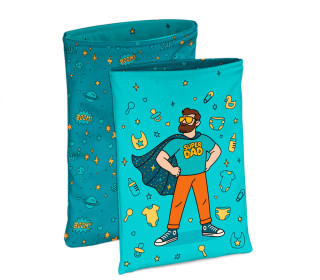 DIY-NÄHSET - Buchtasche - Super Dad - Softshell - abby and amy