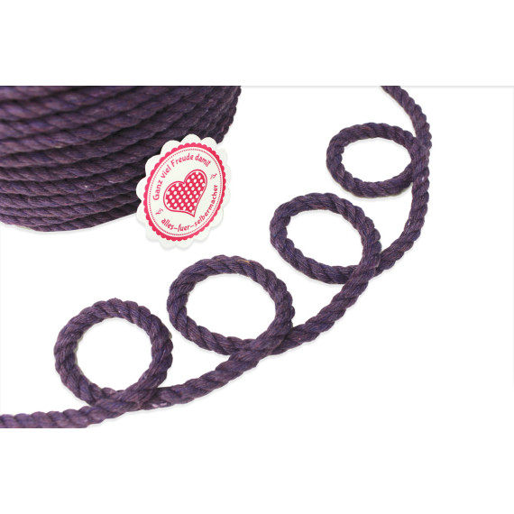  1m Kordel - Hoodiekordel - Gedreht - 7mm - Violett