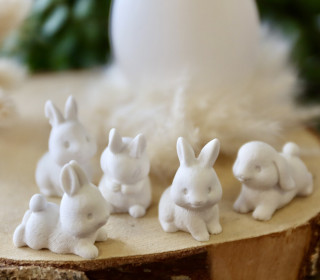 Silikon - Gießform - Multiform - Mini Osterhasen - für 5 Hasen - vielfältig nutzbar