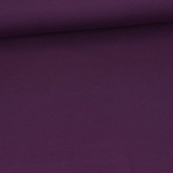 Sommersweat Greta - French Terry - Uni - 250g - Lila Dunkel - #512