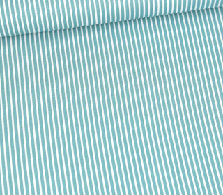 Baumwolle - Webware - Stripe - Weiß/Altgrün