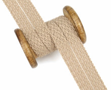 1 Meter Einfassband - Einfasstresse - Wolltresse - 32mm - Uni - Sand