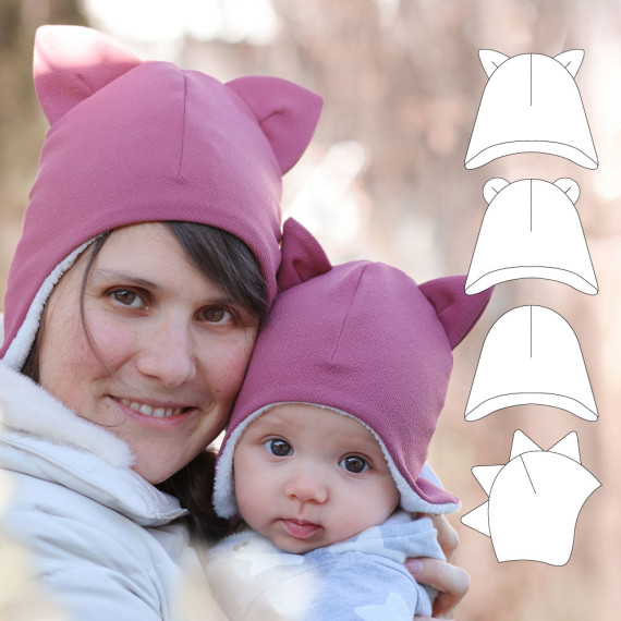 Baby-, Kinder- und Erwachsenen-Mütze Inka  Schnittmuster