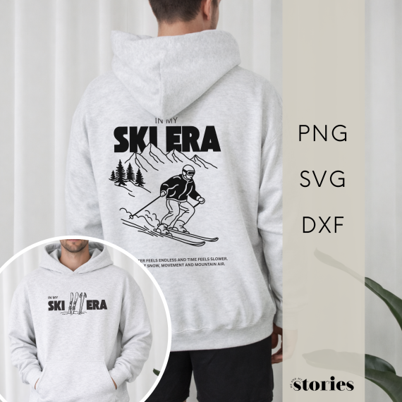 Plotterdatei SVG - In my Ski Era | Ski & Winter Design für Männer