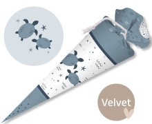 DIY-Nähset Schultüte - GESCHWISTERTÜTE - Mystical See - Turtles - Velvet - abby and amy