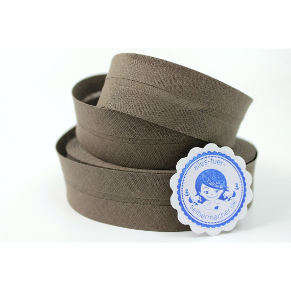 3 Meter Schrägband - 30mm breit - Dunkelbraun