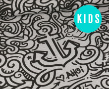 Sommersweat - UrbanArt - Anchor - Kids Edition - Paneel - Grau Meliert - abby and me