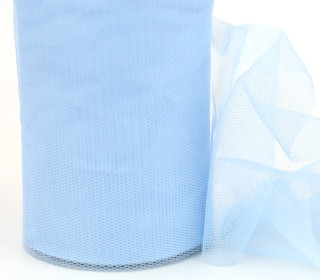 3 Meter Mesh Tüll - Weich - 10cm breit - Leicht elastisch - Hellblau