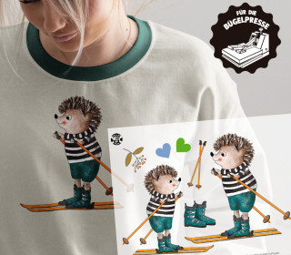 Onkel Bo's Bügelbilder - DIN A4 - Winterliebe - Igel - ela ideen - BIG