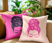 Genähtes Kissen inkl. Inlet - Messy Bun - Mein Hanseherz