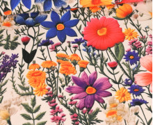 Softshell - Fleece - Meadow Flowers - Stickspaß - Creme - abby and amy