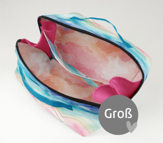 DIY-Nähset - Kosmetiktasche - Binz - Groß - Pastel Marble - Rose - abby and amy