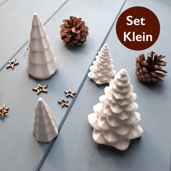 Silikon - Gießform - 2er Set - Weihnachten - Tannenbäume - Set Klein - vielfältig nutzbar