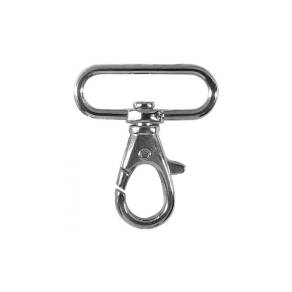 1 Karabinerhaken - Metall - 30mm - Veno - Silber