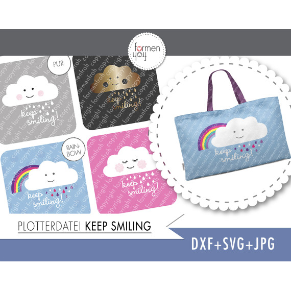 Plotterdatei "Keep Smiling" von formenfroh