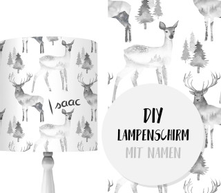 DIY Lampenschirm - Dreamy Deer - Set - personalisierbar - zum Selbermachen