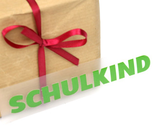 1 Bügelbild - Aufbügler - Schulkind - Schriftzug - Grün