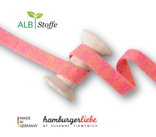 Hoodiekordel - Flachkordel - Cord Me - 20mm - Easygoing - Melange - Hamburger Liebe - Pink/Orange