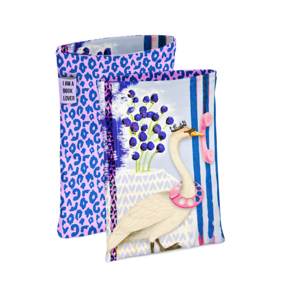 DIY-NÄHSET - Buchtasche - BLUES - Schwan - Cherry Picking - Softshell - abby and amy