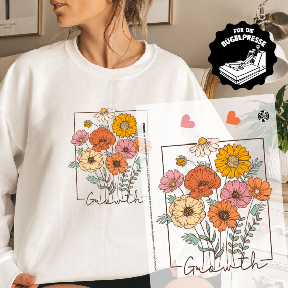 Onkel Bo's Bügelbilder - DIN A4 - Bouquet - Growth