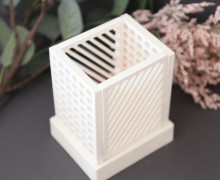 Silikon - Gießform - Stecker Matte für 4 Windlichtwände - Streifen und Quadrate - für Steckleisten - Lichtdeko - vielfältig nutzbar