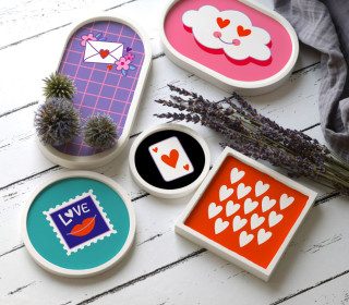 Outdoorstoff - Valentine - Inlays für Silikon - Probierset - Hamburger Liebe - abby and amy