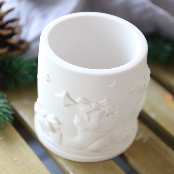Silikon - Gießform - Teelichthalter - Dekobecher - Weihnachten - vielfältig nutzbar