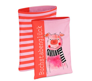 DIY-NÄHSET - Buchtasche - fröhliche Tierfreunde - Buchstabenglück - Softshell - ela ideen - abby and amy