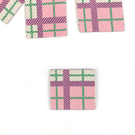 1 Label - Tartan - Rosa/Warmweiß