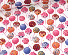 Jersey - Lollipop - Weiß/Pink