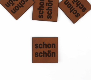 1 KUNSTLEDER LABEL - Dunkelbraun - schon schön