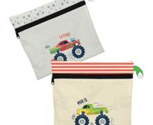 DIY-Nähset - Kita Wetbag - Softshell - Wheelie fast Monstertruck