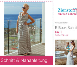 E-BOOK – Wasserfallkragen Shirt/Kleid “KATI”, GR. 158 – DAMENGR. 46