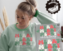 Onkel Bo's Bügelbilder - DIN A4 - Merry Merry Merry Christmas - Schriftzug - BIG
