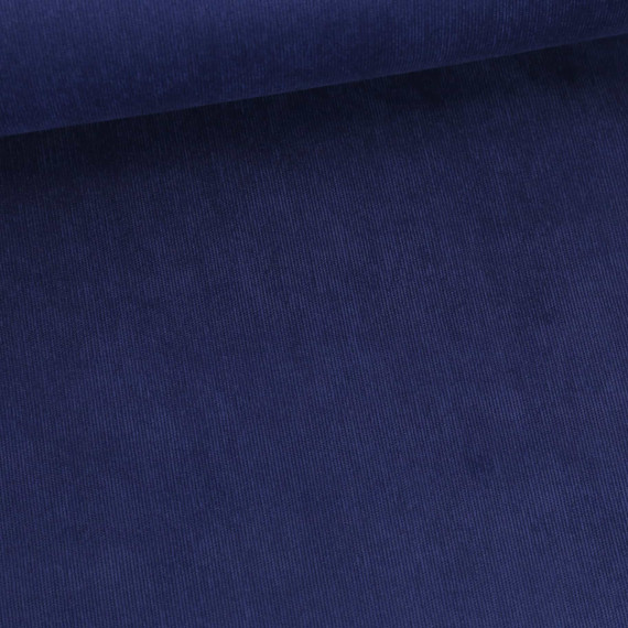 Feincord - leicht dehnbarer Babycord - Uni - 240g - Dunkelblau
