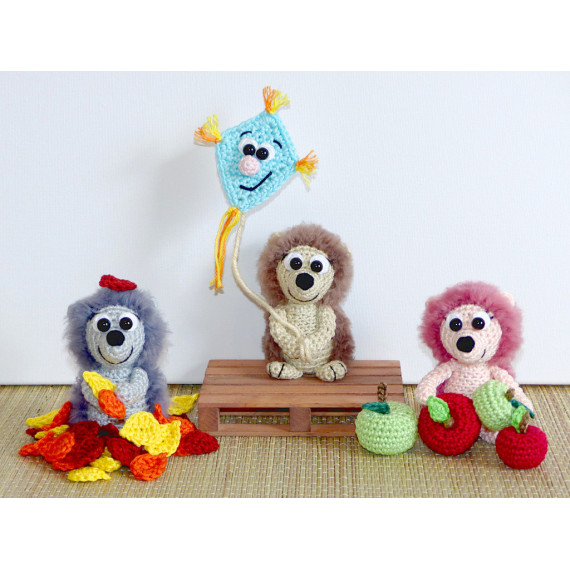 Häkelanleitung flauschige kleine Igel