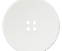 1 Polyesterknopf - Rund - 23mm - 4-Loch - Uni - Weiß