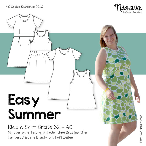 Schnittmusterbaukasten Easy Summer – Top, Shirt & Kleid Größe 32 - 60
