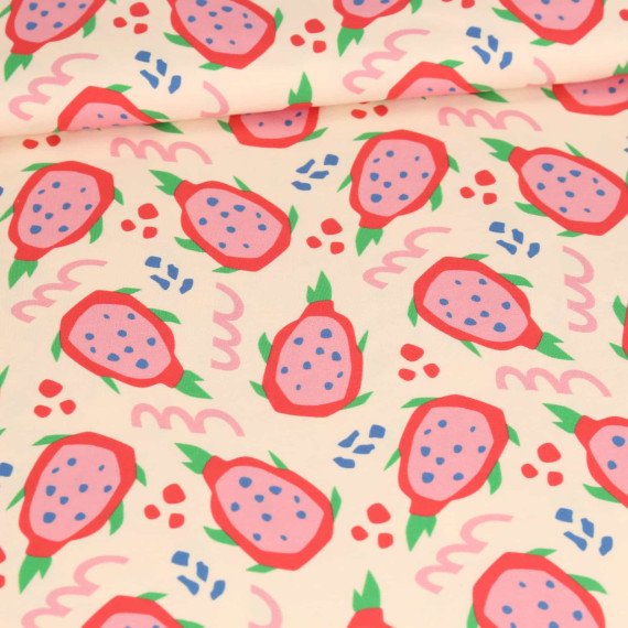 Jersey - Summer Vibes - Drachenfrucht - Creme - Bio Qualität - abby and me