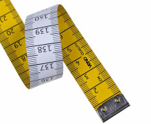 1 Maßband -  1,9cm x 150cm - veno - Gelb/Weiß