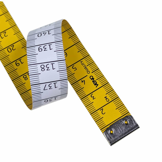 1 Maßband -  1,9cm x 150cm - veno - Gelb/Weiß