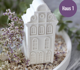 Silikon - Gießform - Grachtenhäuser - Dekohäuser - Haus 1 - vielfältig nutzbar